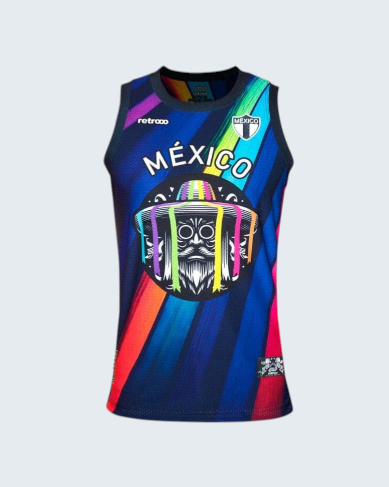 Retrooo.com Jersey Azul / XCH Jersey Tank Danza de los Viejitos - Edición Michoacán Purépecha | Sabiduría Ancestral en Movimiento