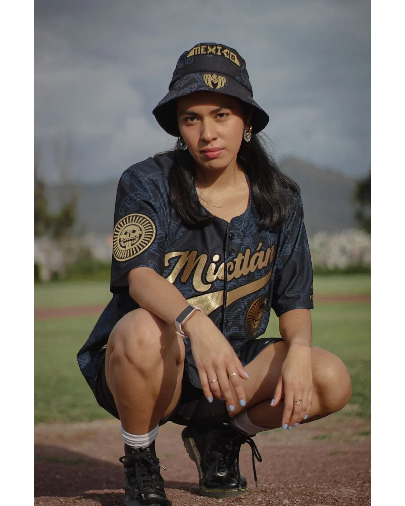 Retrooo.com Jersey béisbol Jersey Béisbol Mictlán - Edición Águila Guerrera | Inframundo Sagrado Deportivo