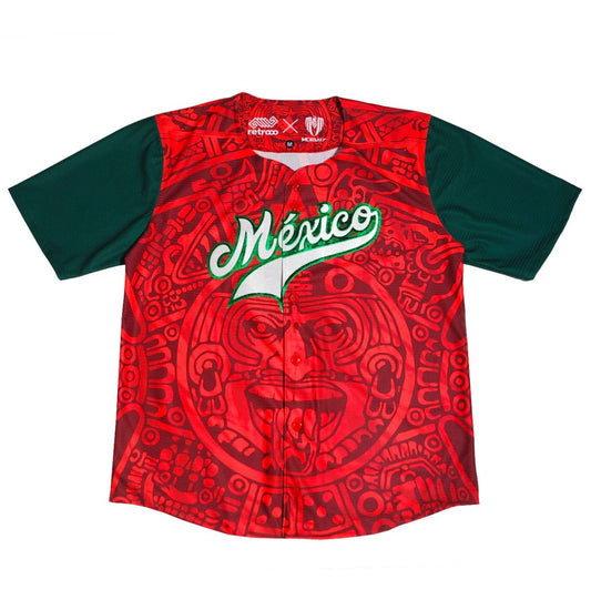 Retrooo.com Jersey béisbol Jersey Béisbol Piedra del Sol - Edición Calendario Azteca | Personalización Premium