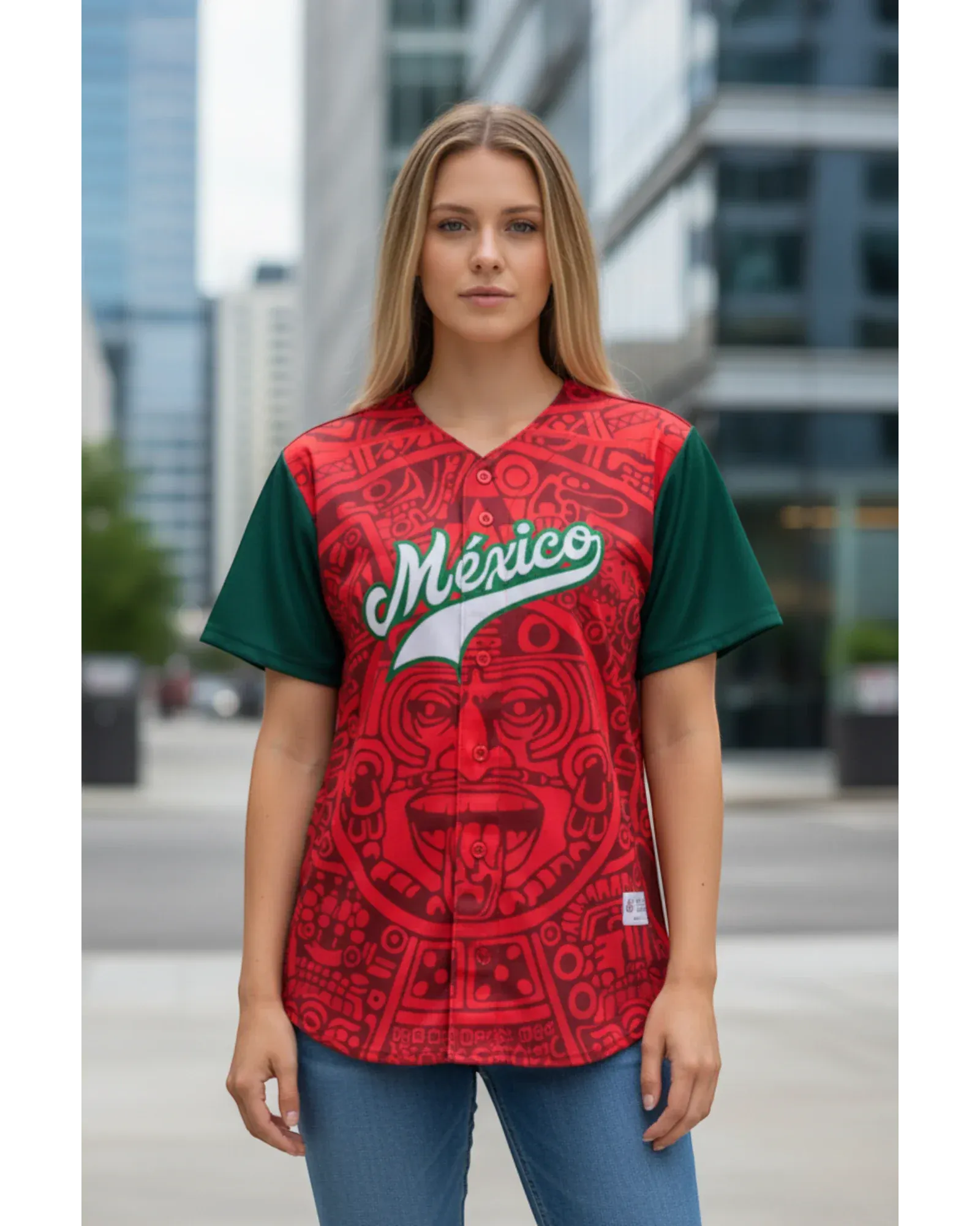 Retrooo.com Jersey béisbol Jersey Béisbol Piedra del Sol - Edición Calendario Azteca | Personalización Premium