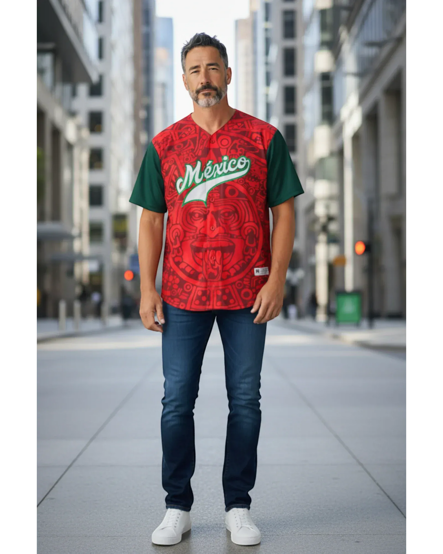 Retrooo.com Jersey béisbol Jersey Béisbol Piedra del Sol - Edición Calendario Azteca | Personalización Premium