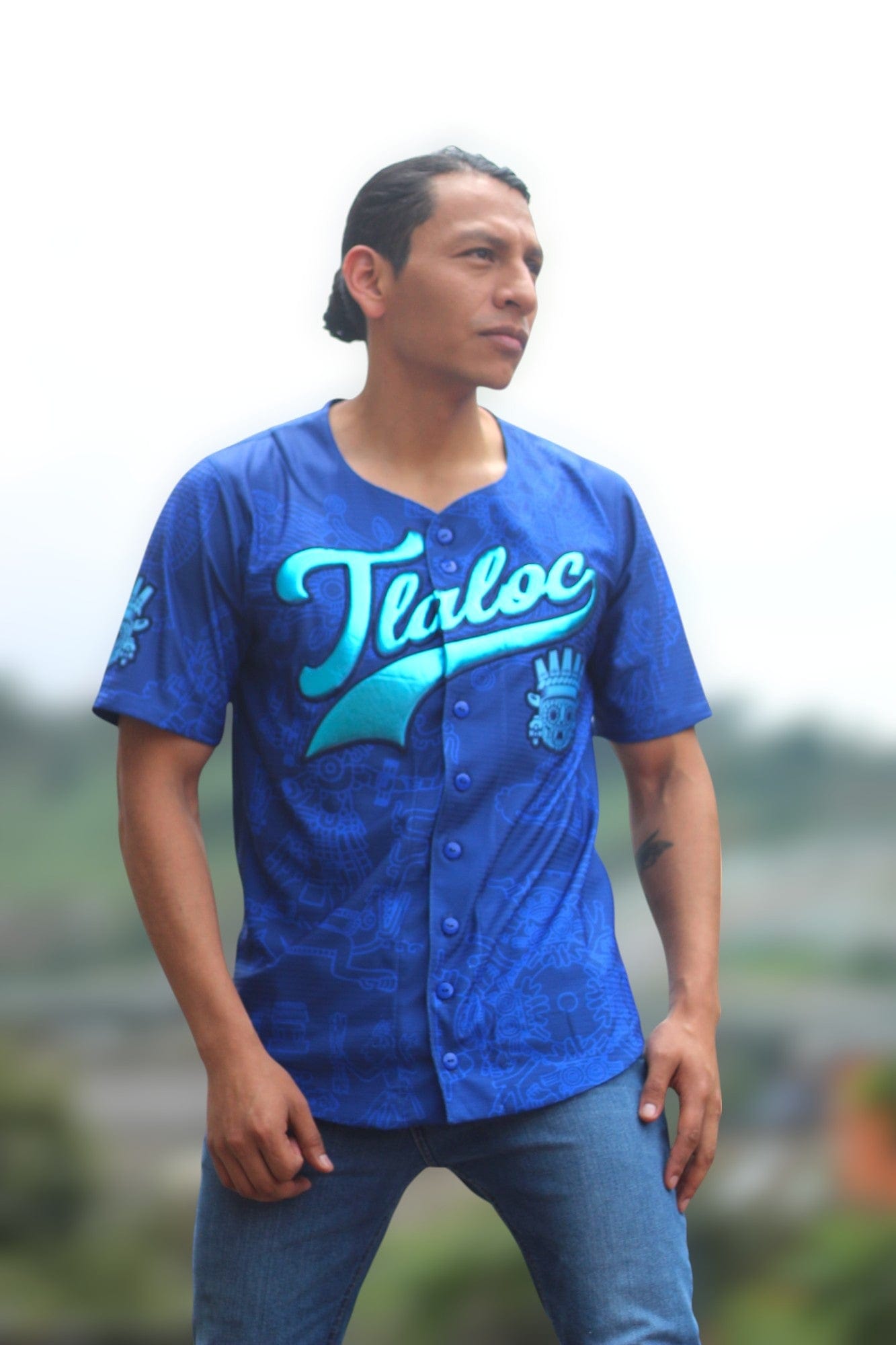 Retrooo.com Jersey béisbol Jersey Béisbol Tlaloc - Edición Divina | Dios de la Lluvia y la Fertilidad