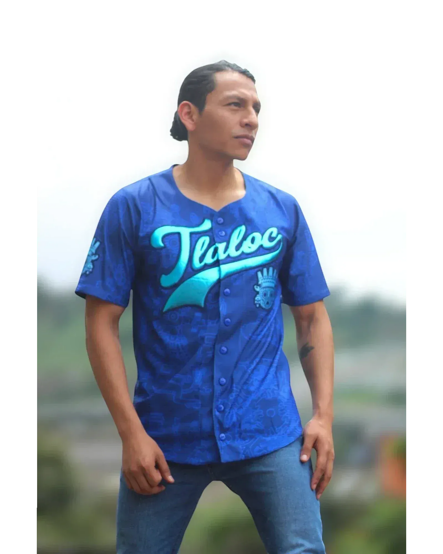 Retrooo.com Jersey béisbol Jersey Béisbol Tlaloc - Edición Divina | Dios de la Lluvia y la Fertilidad