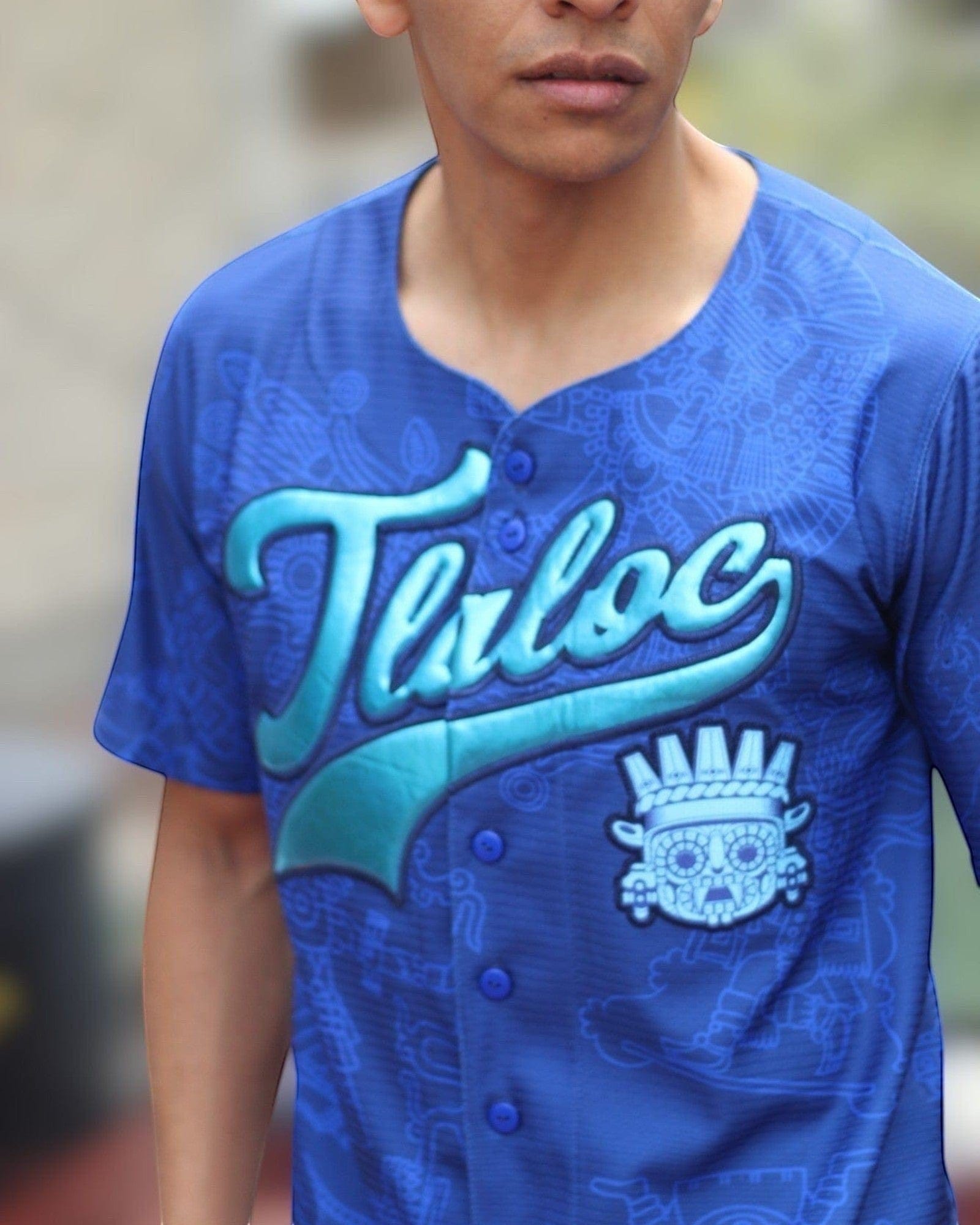 Retrooo.com Jersey béisbol Jersey Béisbol Tlaloc - Edición Divina | Dios de la Lluvia y la Fertilidad