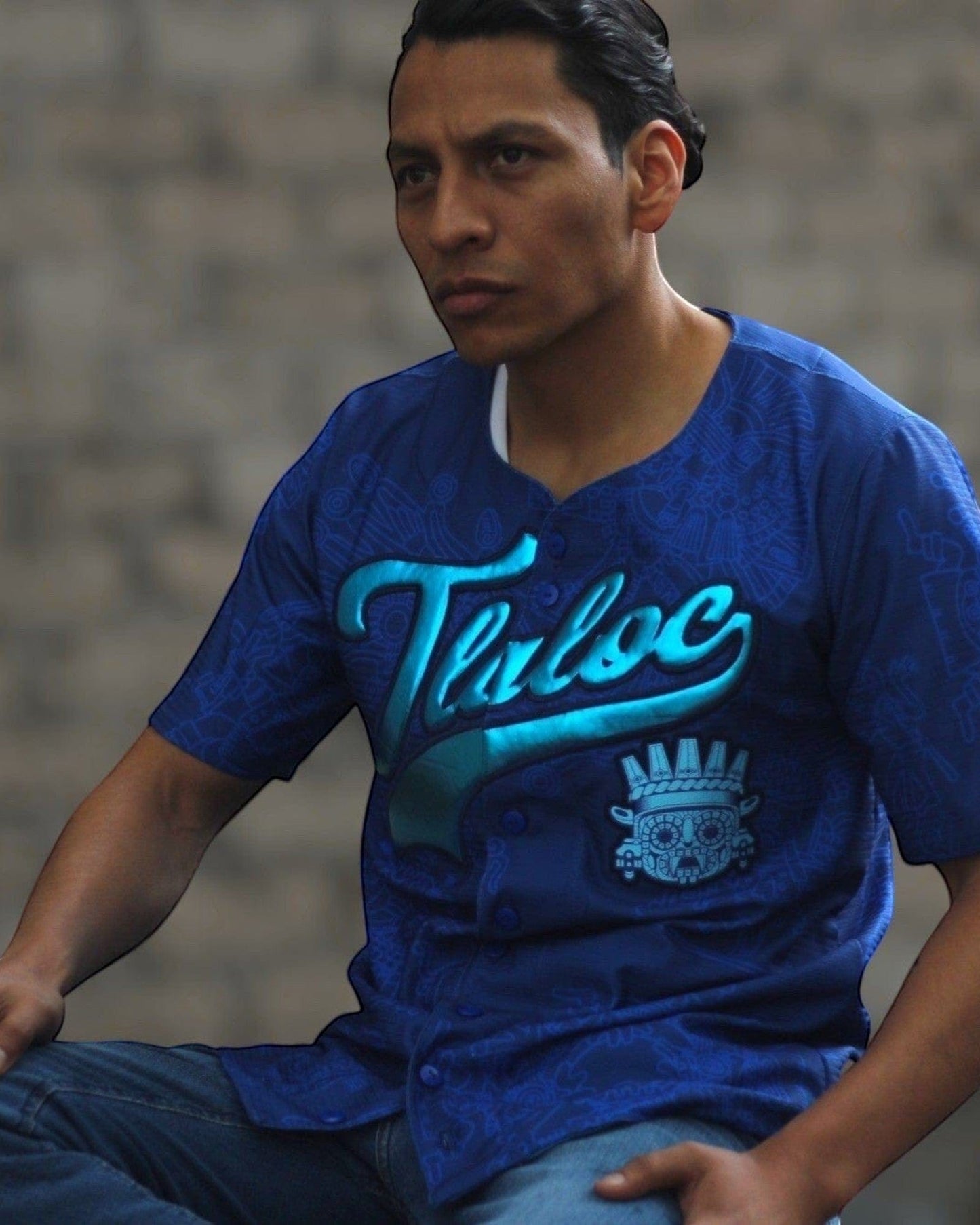 Retrooo.com Jersey béisbol Jersey Béisbol Tlaloc - Edición Divina | Dios de la Lluvia y la Fertilidad