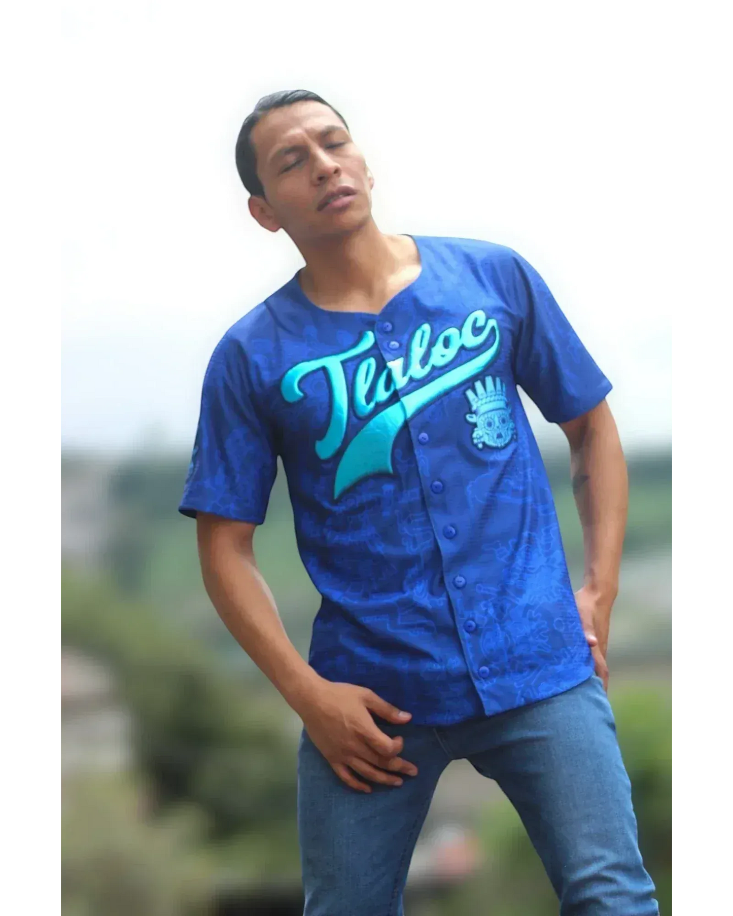 Retrooo.com Jersey béisbol Jersey Béisbol Tlaloc - Edición Divina | Dios de la Lluvia y la Fertilidad