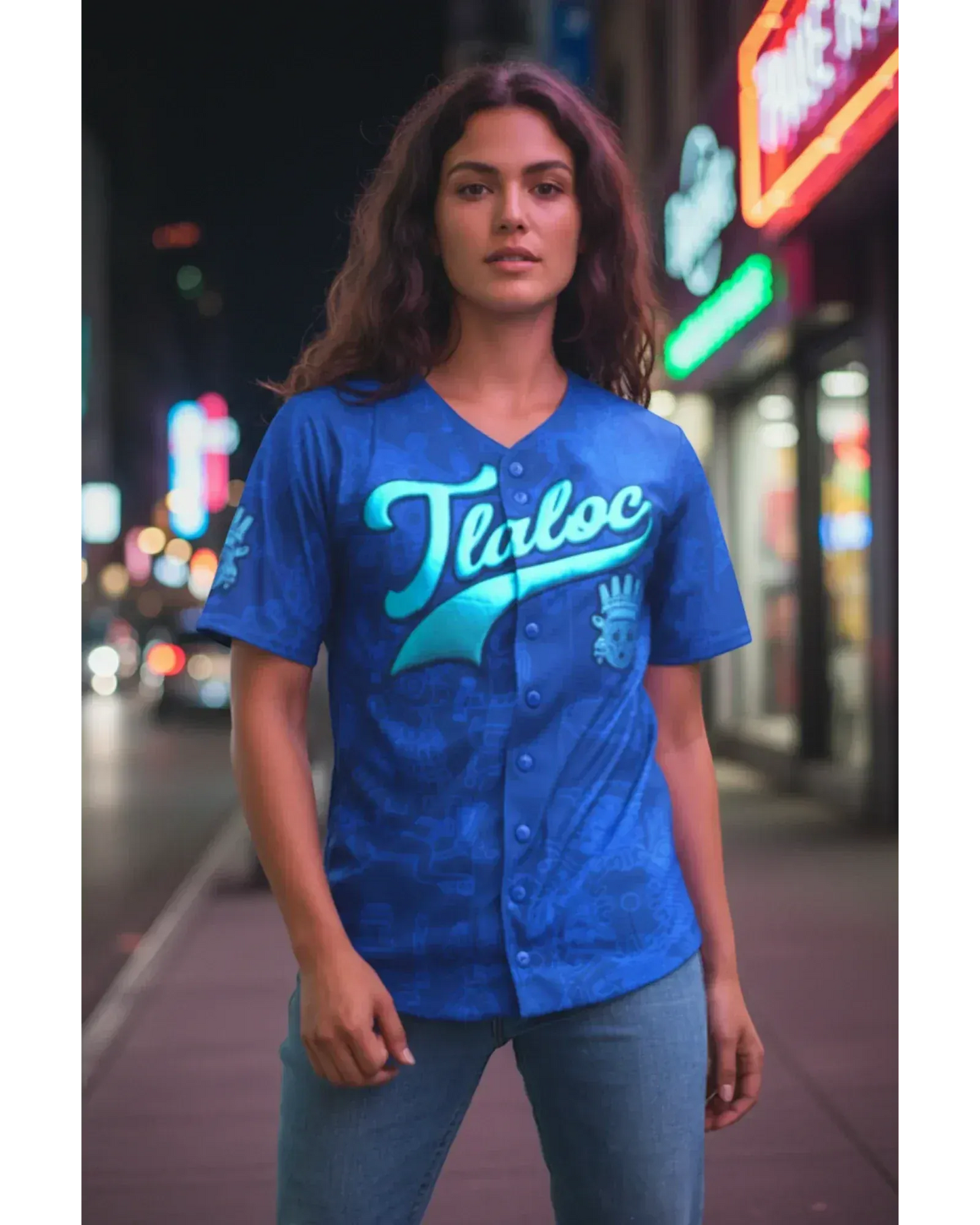 Retrooo.com Jersey béisbol Jersey Béisbol Tlaloc - Edición Divina | Dios de la Lluvia y la Fertilidad