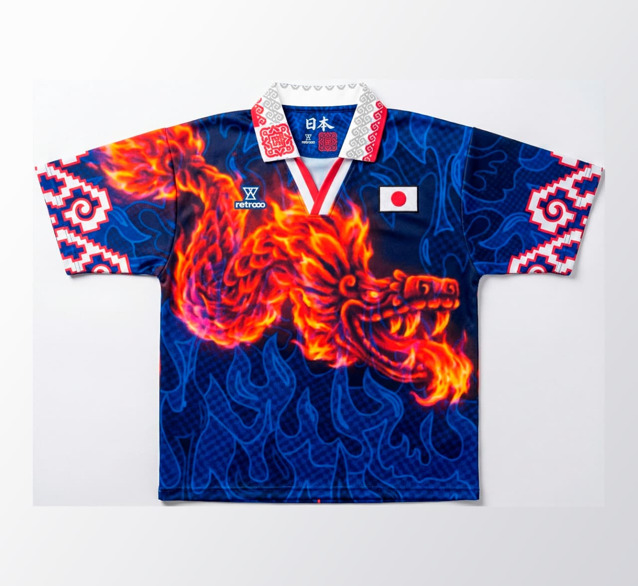 Retrooo.com Jersey Blue Ryū Quetza / CH (S) Jersey Retrooo Japón — Edición Limitada Mundial 2026 x Mexclart