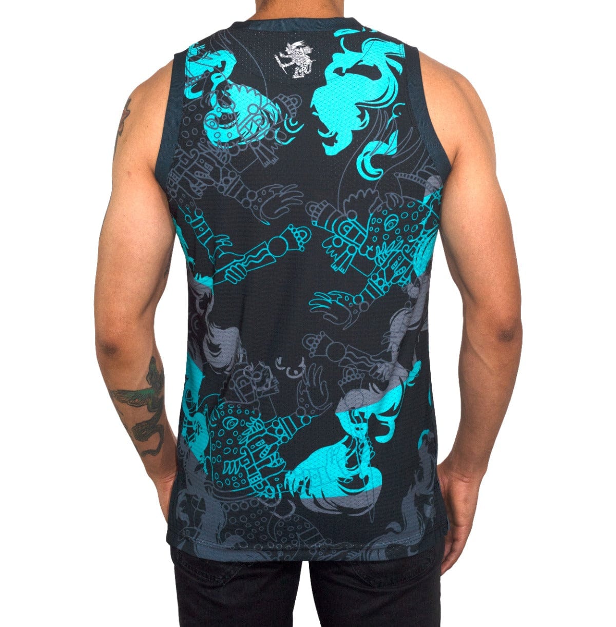 Retrooo.com Jersey Jersey Basketball Tezcatlipoca - Edición Espejo Humeante Sin Mangas | Dios Nocturno