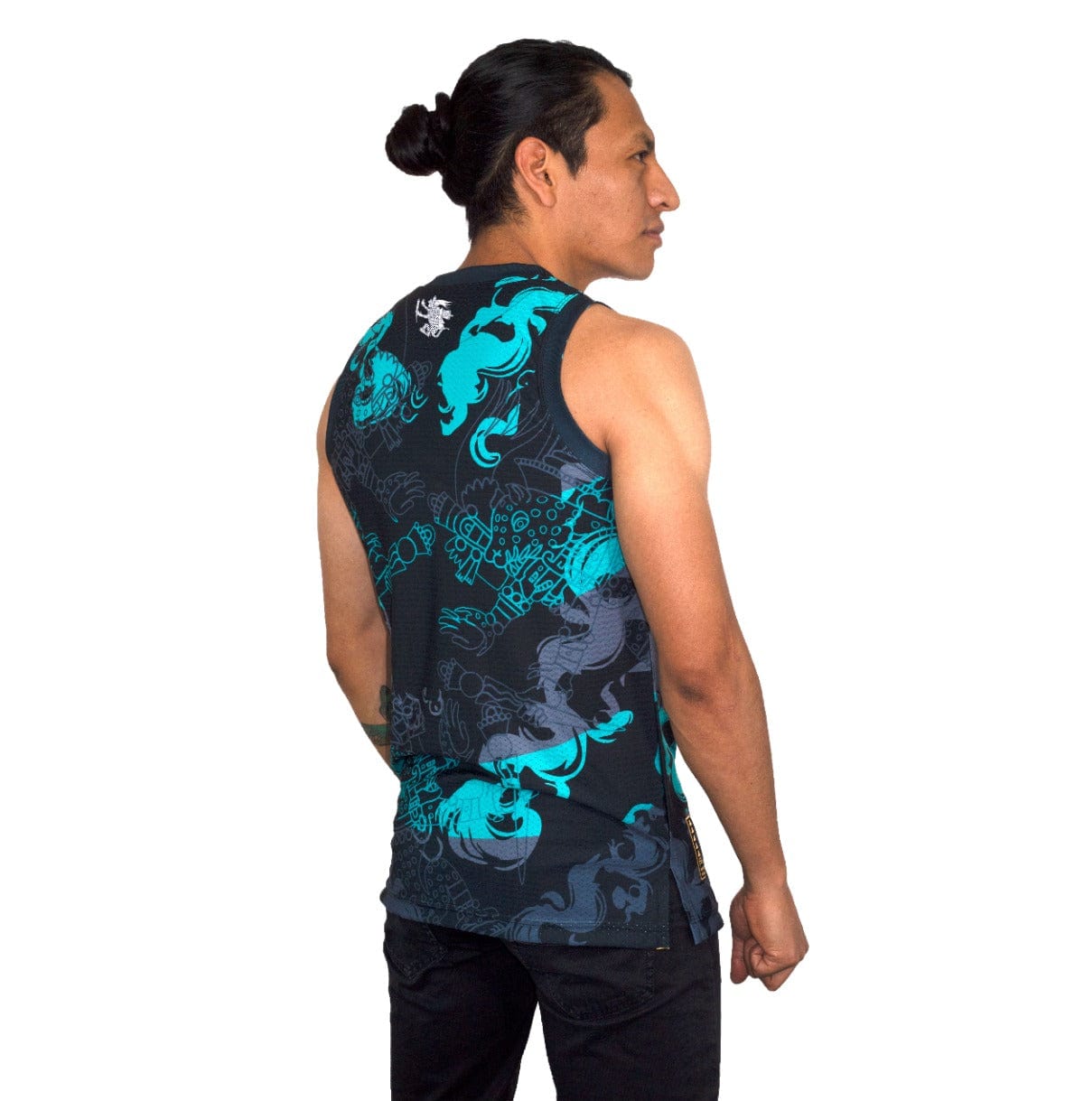 Retrooo.com Jersey Jersey Basketball Tezcatlipoca - Edición Espejo Humeante Sin Mangas | Dios Nocturno