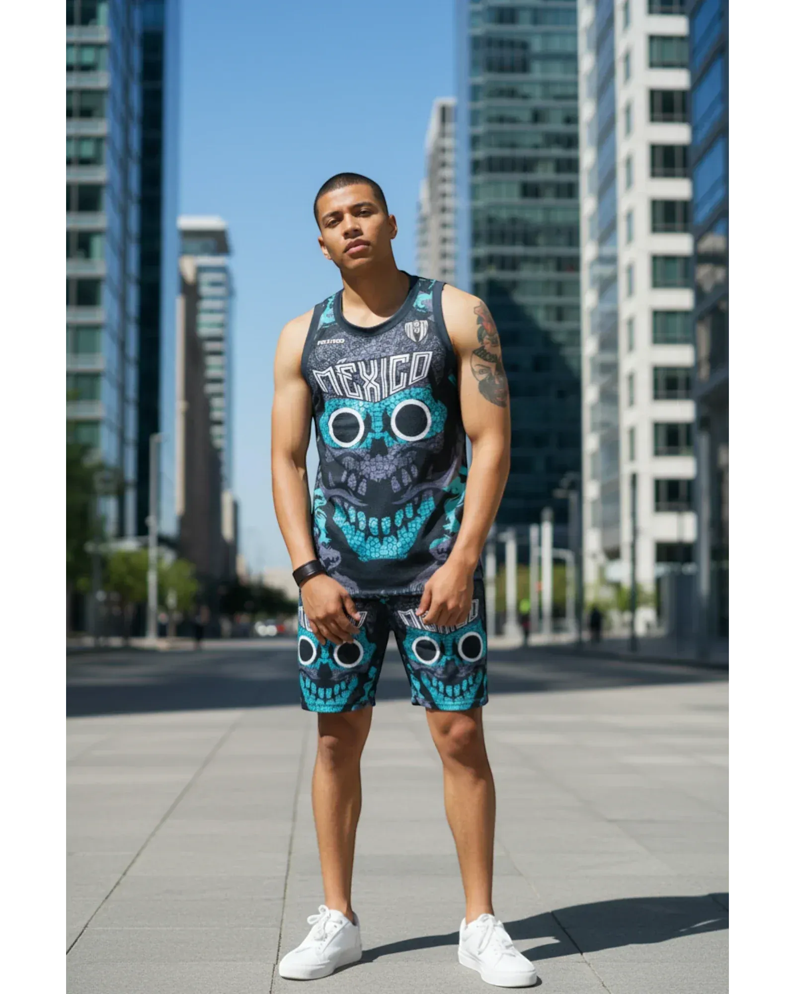 Retrooo.com Jersey Jersey Basketball Tezcatlipoca - Edición Espejo Humeante Sin Mangas | Dios Nocturno