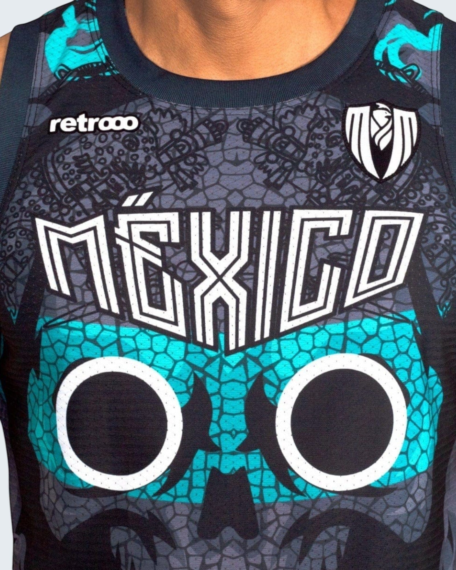 Retrooo.com Jersey Jersey Basketball Tezcatlipoca - Edición Espejo Humeante Sin Mangas | Dios Nocturno