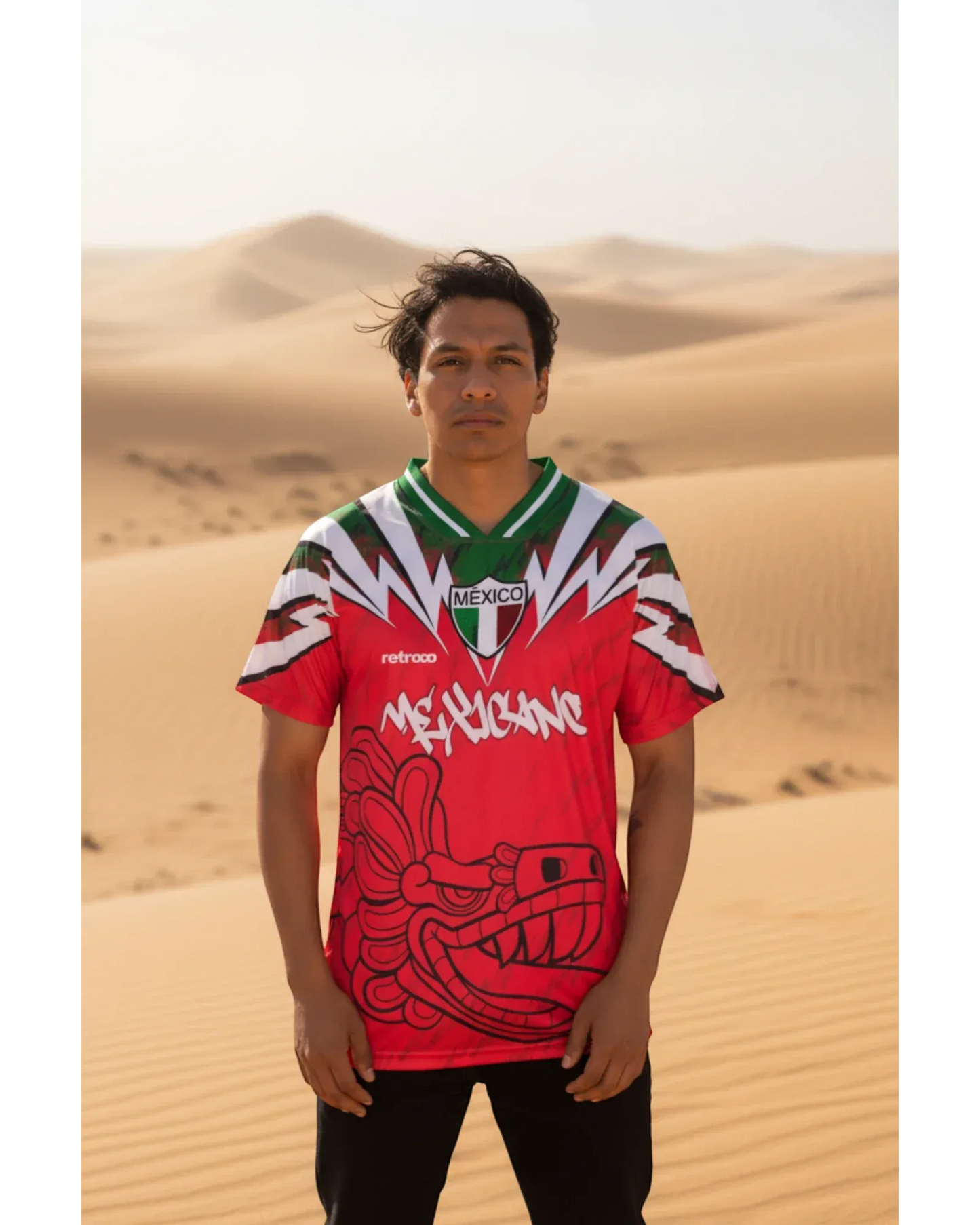 Retrooo.com Jersey Jersey Retrooo 90s México - Edición Rojo Pasión Verde Esperanza | Orgullo Nacional Retro