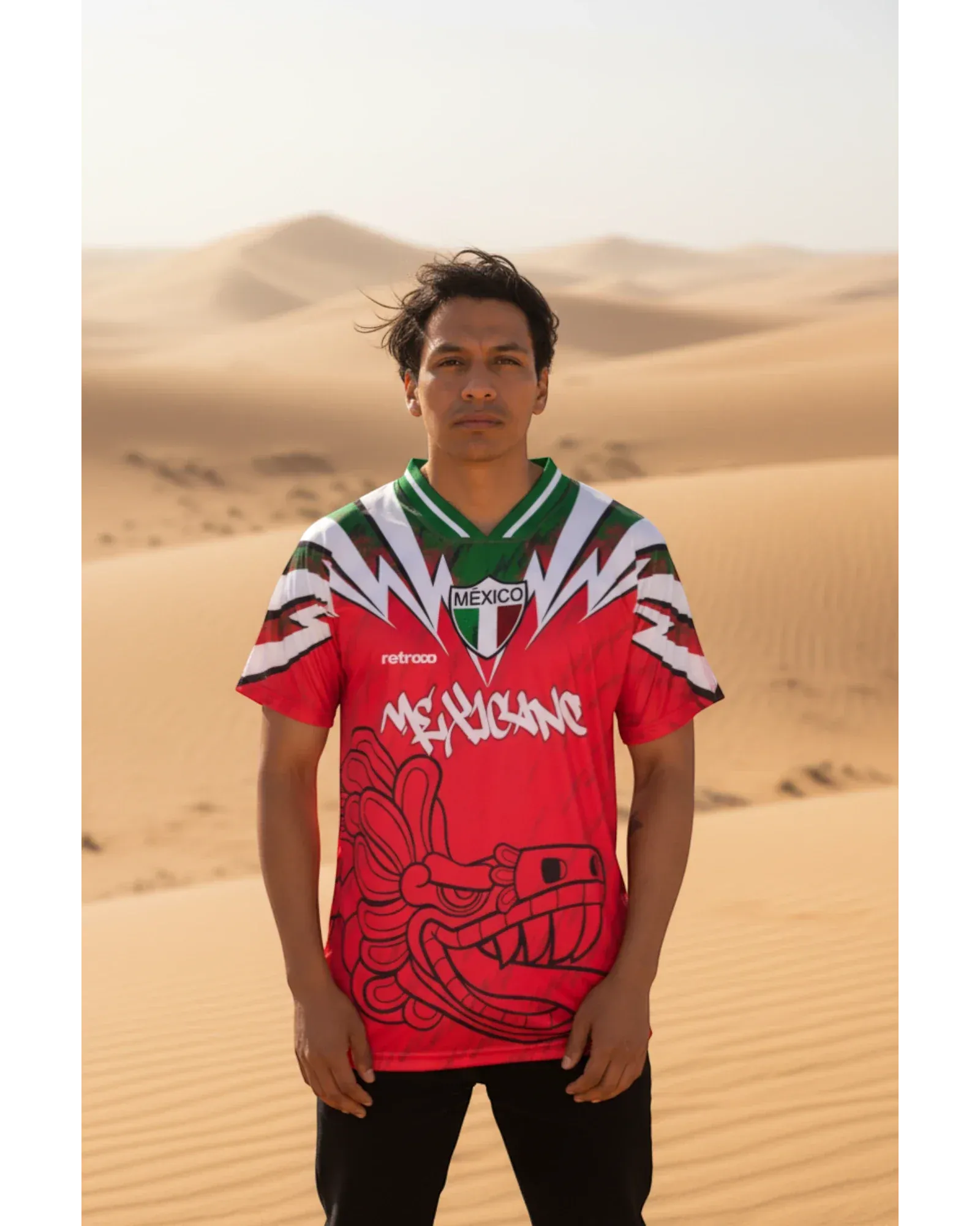 Retrooo.com Jersey Jersey Retrooo 90s México - Edición Rojo Pasión Verde Esperanza | Orgullo Nacional Retro