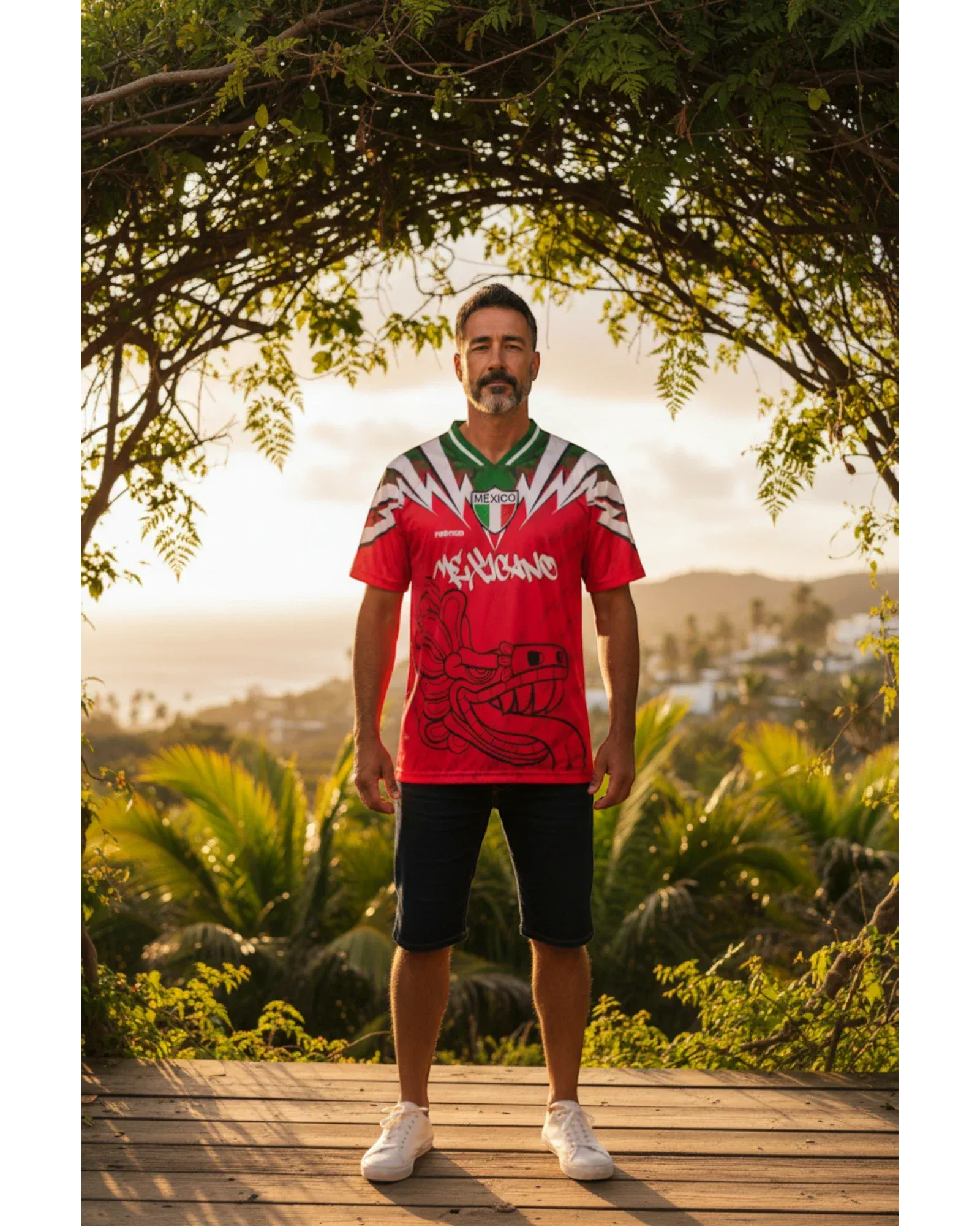 Retrooo.com Jersey Jersey Retrooo 90s México - Edición Rojo Pasión Verde Esperanza | Orgullo Nacional Retro