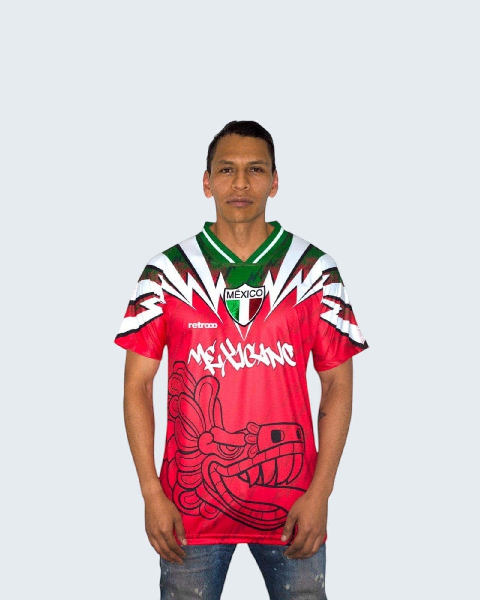 Retrooo.com Jersey Jersey Retrooo 90s México - Edición Rojo Pasión Verde Esperanza | Orgullo Nacional Retro