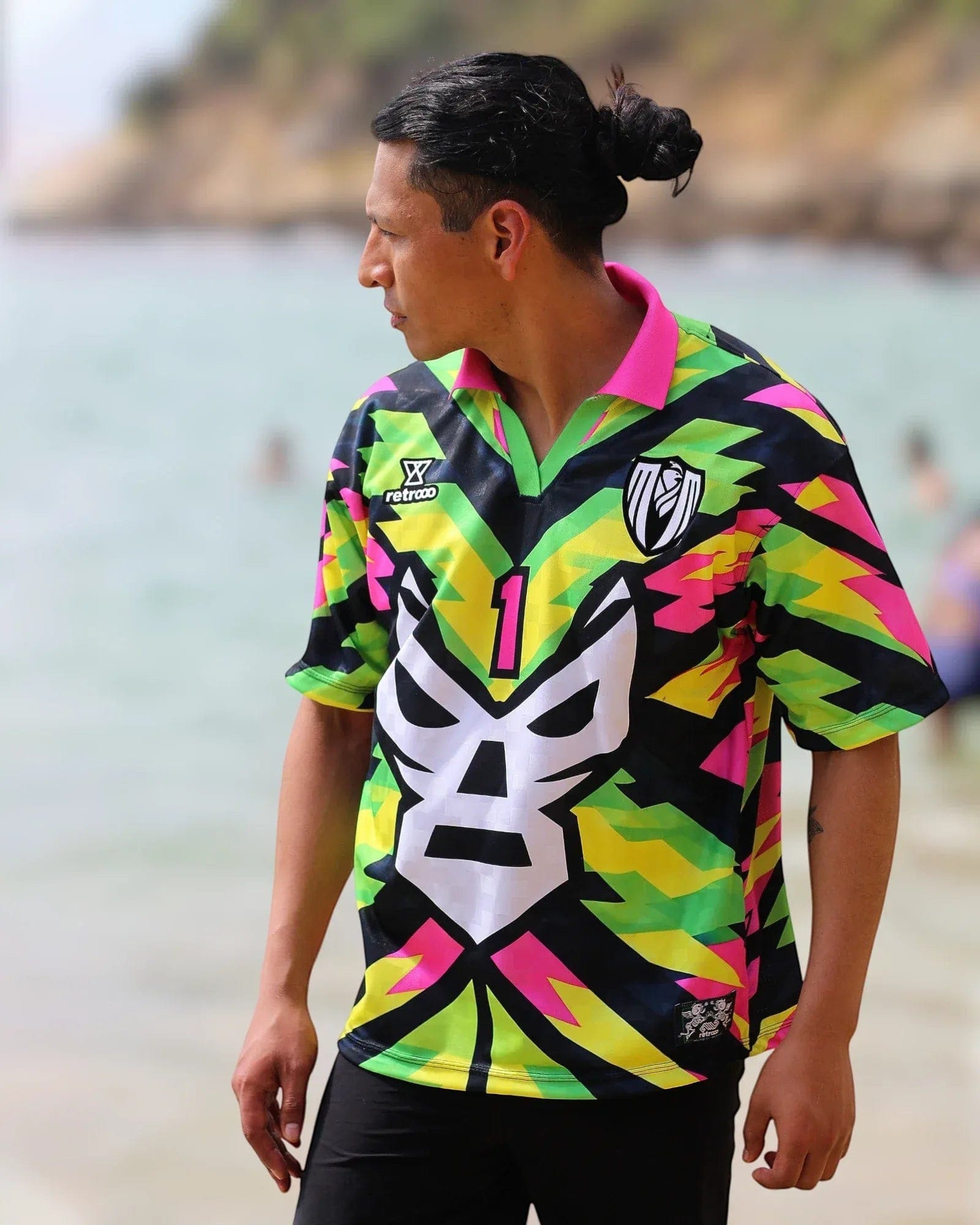 Retrooo.com Jersey Jersey Retrooo Lucha Libre Guerreros | No Te Escondas Más - Neón Brutal