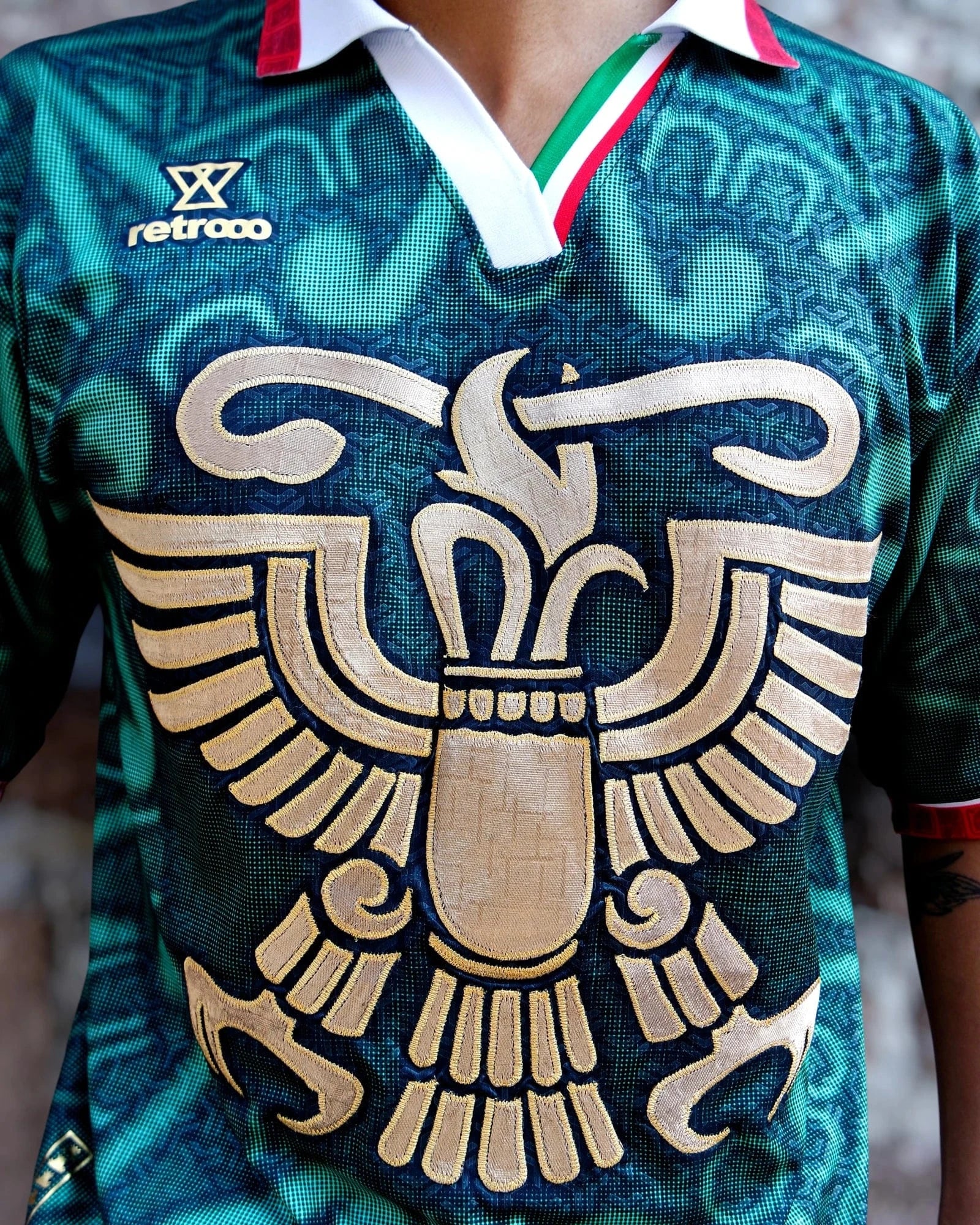 Retrooo.com Jersey Jersey Tricolor Águila Azteca - México - Retrooo Mexclart