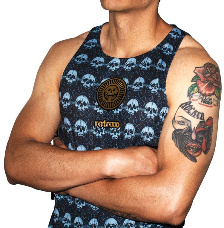 Retrooo.com Ropa deportiva Jersey Tzompantli Tank - Edición Eco Performance | Fuerza Ancestral Sustentable