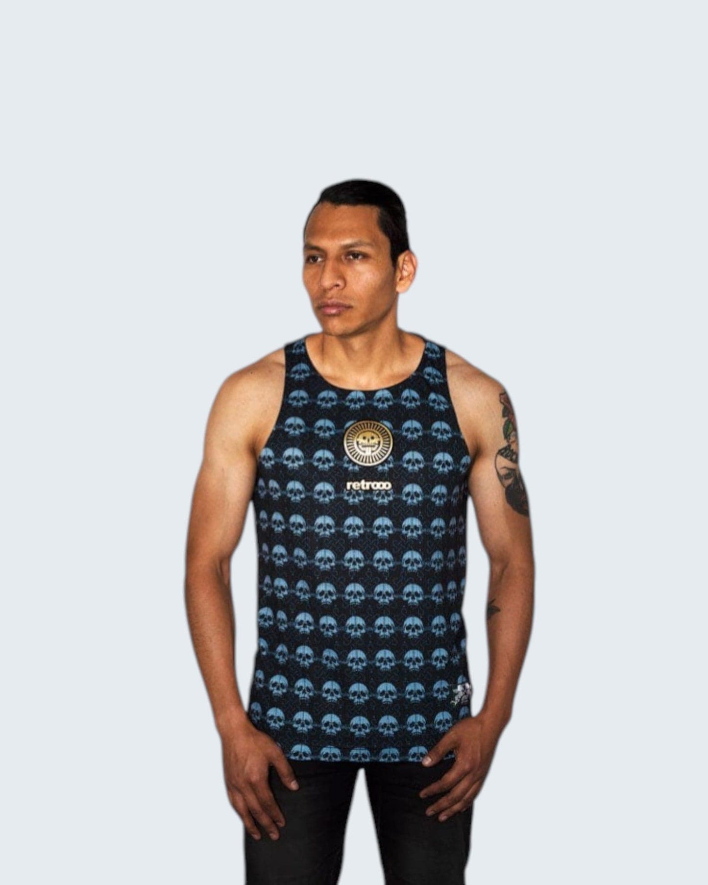 Retrooo.com Ropa deportiva Jersey Tzompantli Tank - Edición Eco Performance | Fuerza Ancestral Sustentable