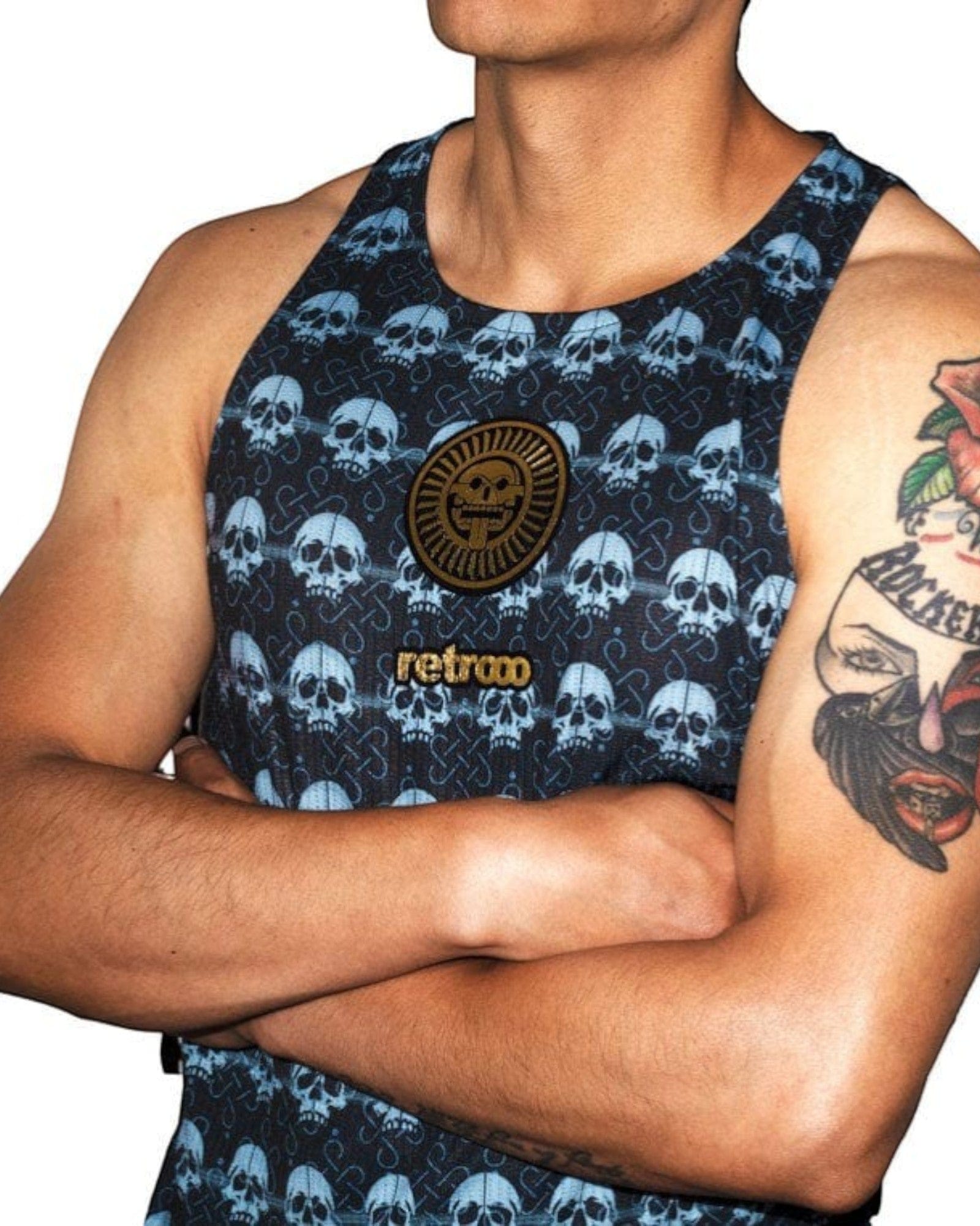 Retrooo.com Ropa deportiva Jersey Tzompantli Tank - Edición Eco Performance | Fuerza Ancestral Sustentable
