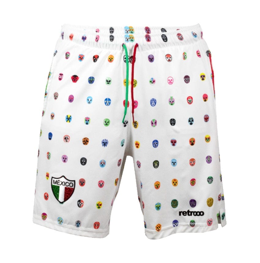 Retrooo.com Short Blanco / CH / S Short Retrooo Mascaritas Lucha Libre
