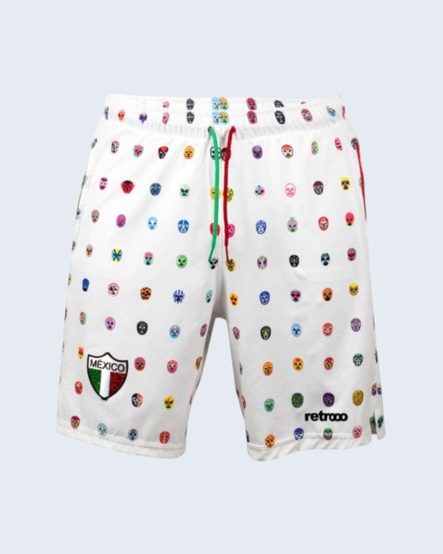 Retrooo.com Short Blanco / CH / S Short Retrooo Mascaritas Lucha Libre
