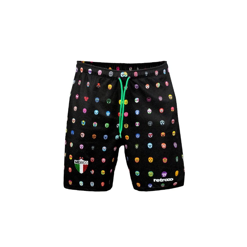 Retrooo.com Short Negro / CH / S Short Retrooo Mascaritas Lucha Libre