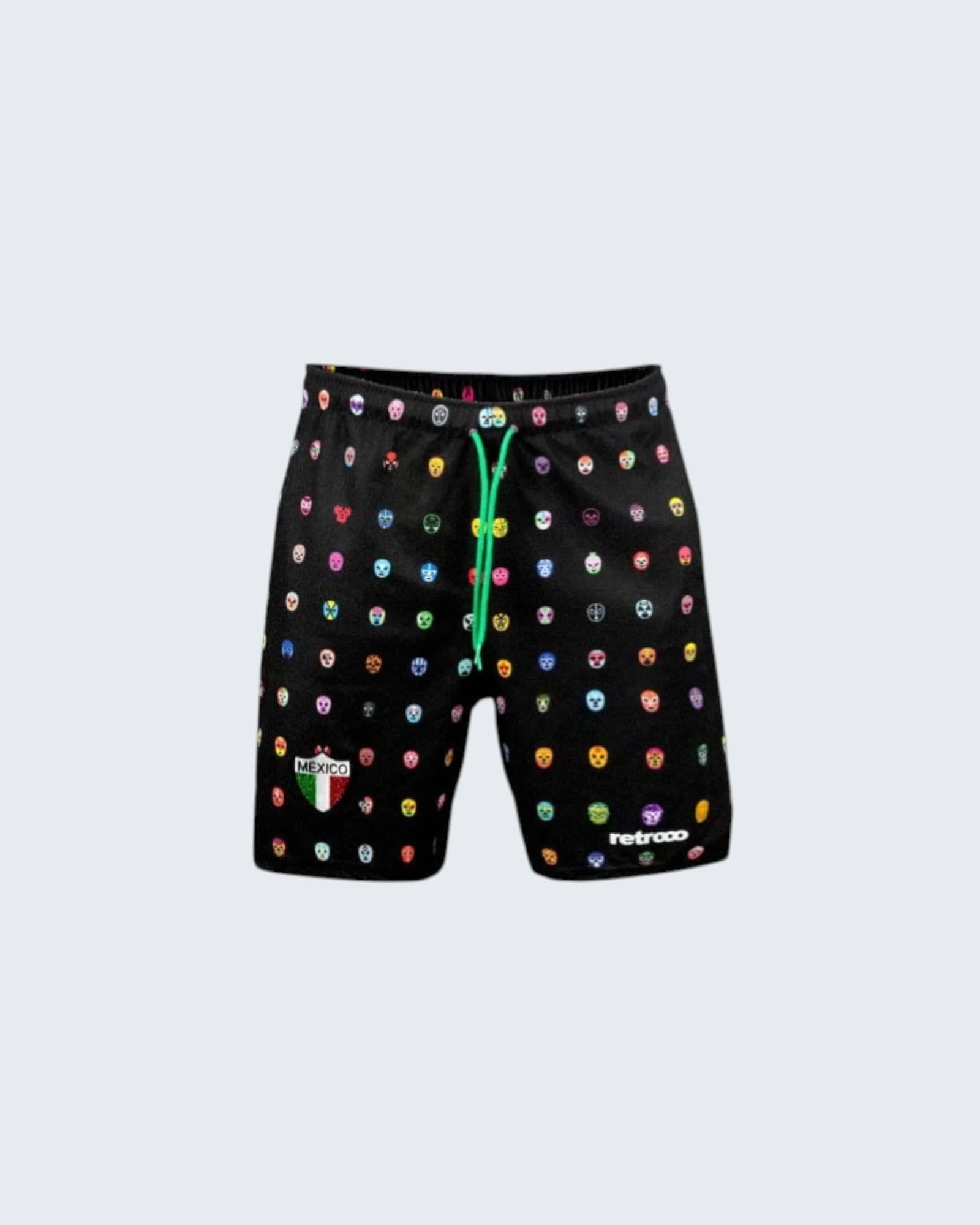Retrooo.com Short Negro / CH / S Short Retrooo Mascaritas Lucha Libre