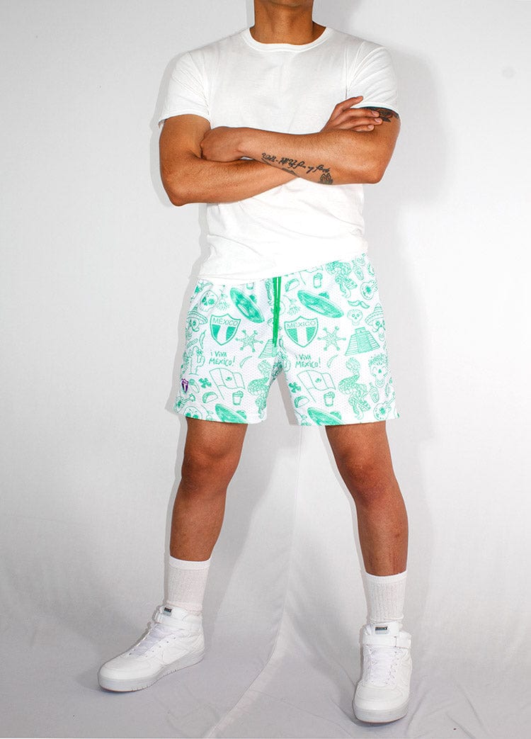 Retrooo.com Short Short Folklor Mexicano - Edición Danza Solar | Poesía Tejida en Poliéster