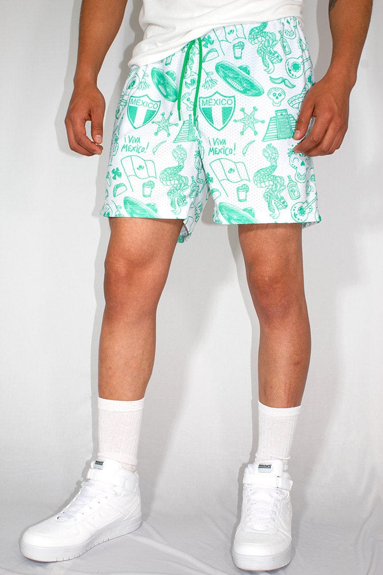 Retrooo.com Short Short Folklor Mexicano - Edición Danza Solar | Poesía Tejida en Poliéster