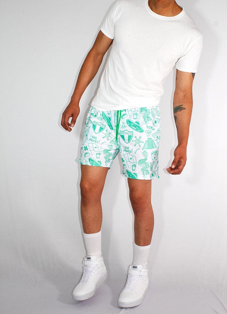 Retrooo.com Short Short Folklor Mexicano - Edición Danza Solar | Poesía Tejida en Poliéster