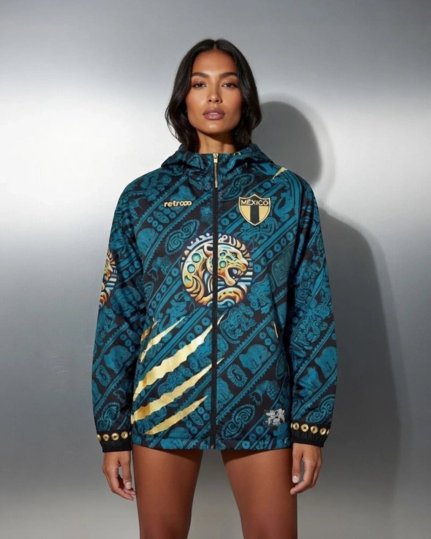 Retrooo.com Sudadera Rompevientos Balam · Jaguar de Calakmul · Edición Prototipo | Retrooo