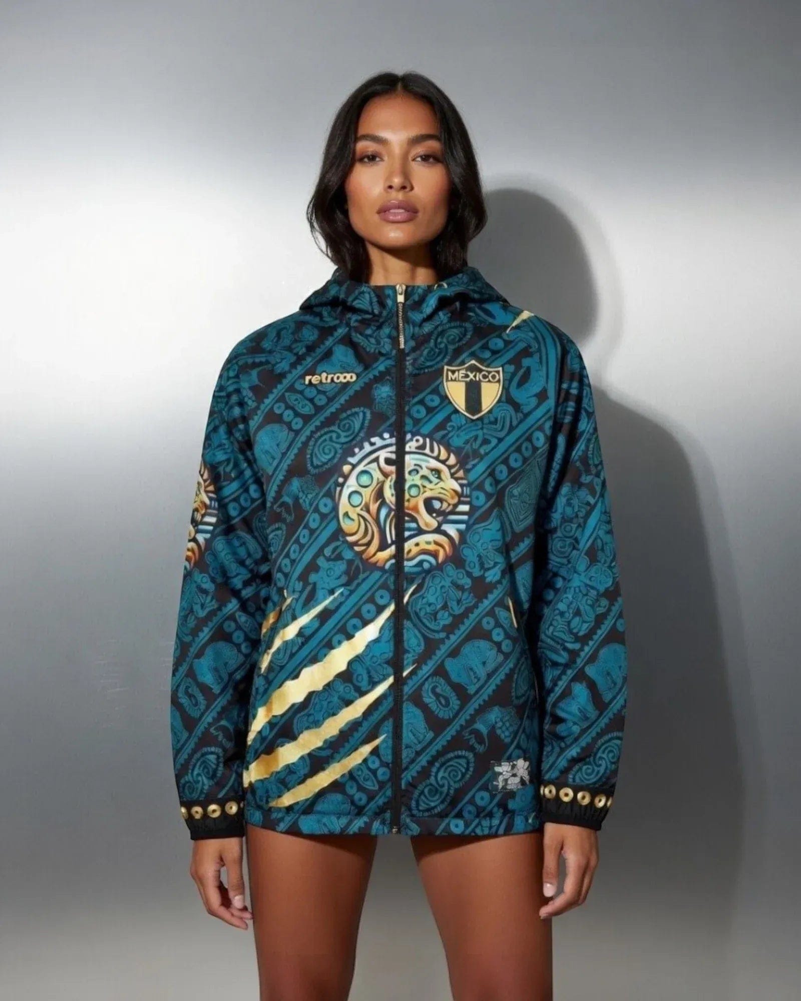 Retrooo.com Sudadera Rompevientos Balam · Jaguar de Calakmul · Edición Prototipo | Retrooo