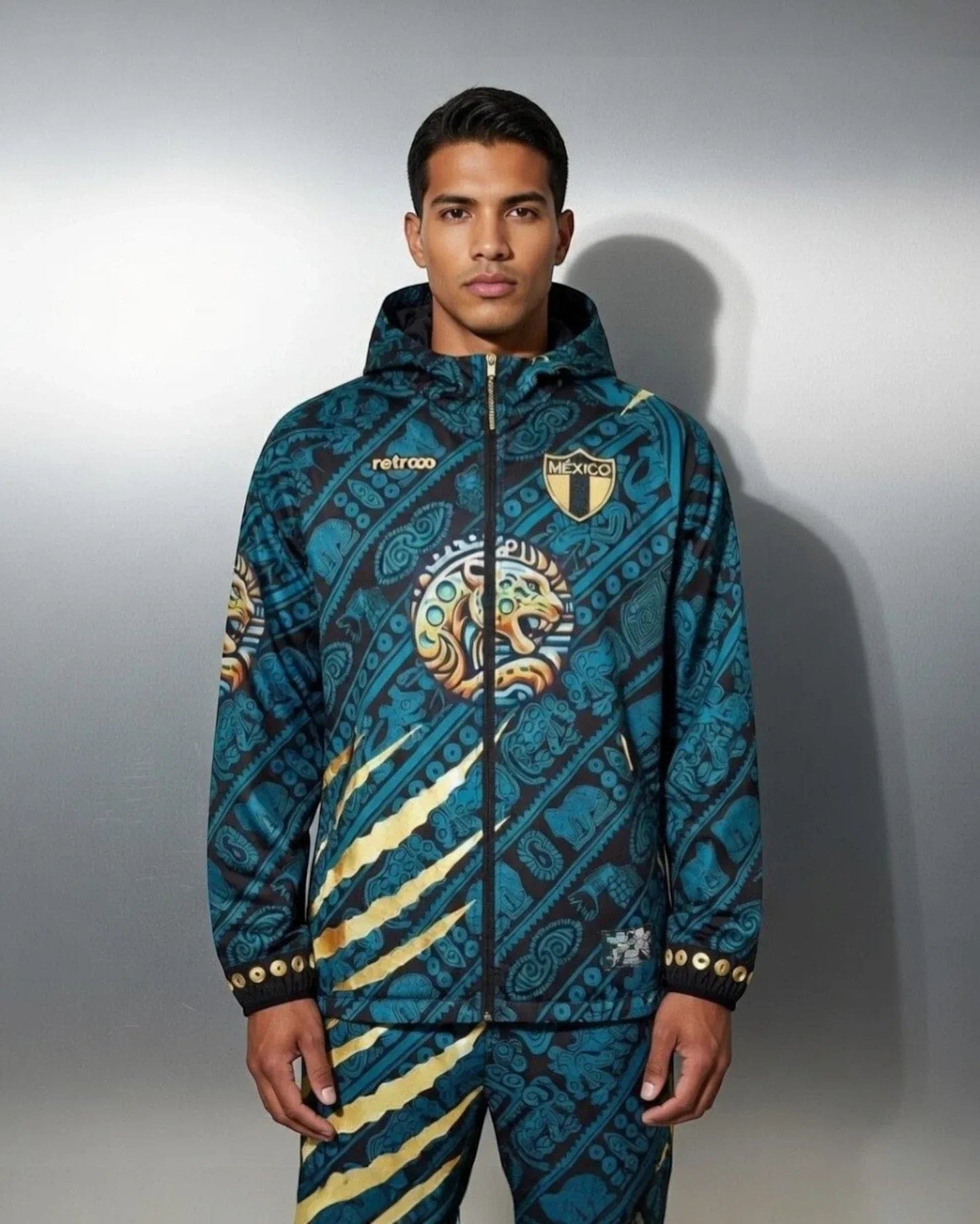 Retrooo.com Sudadera Rompevientos Balam · Jaguar de Calakmul · Edición Prototipo | Retrooo