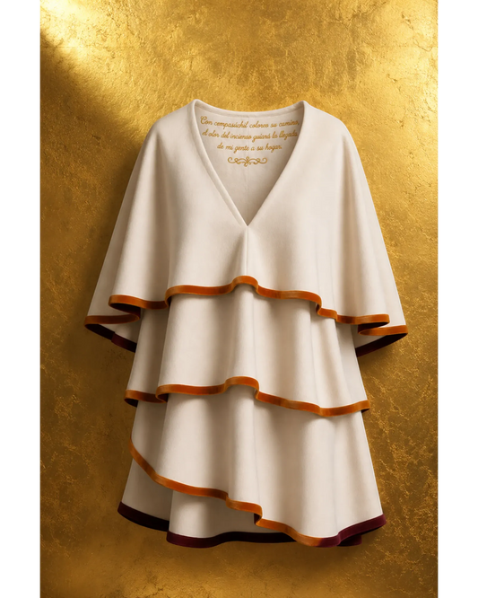 Retrooo Sueter Poncho Camino de Flores · Edición Prototipo