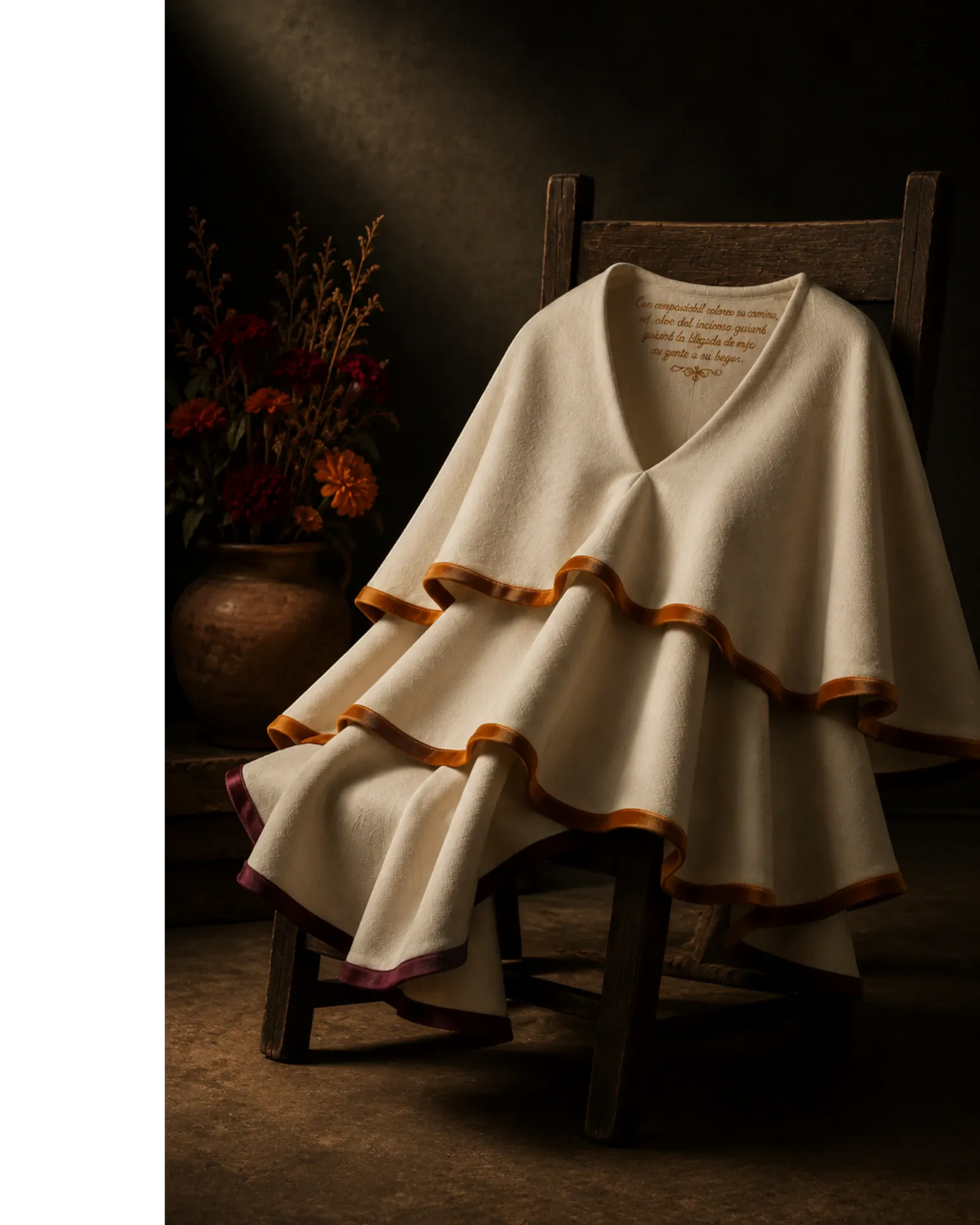 Retrooo Sueter Poncho Camino de Flores · Edición Prototipo