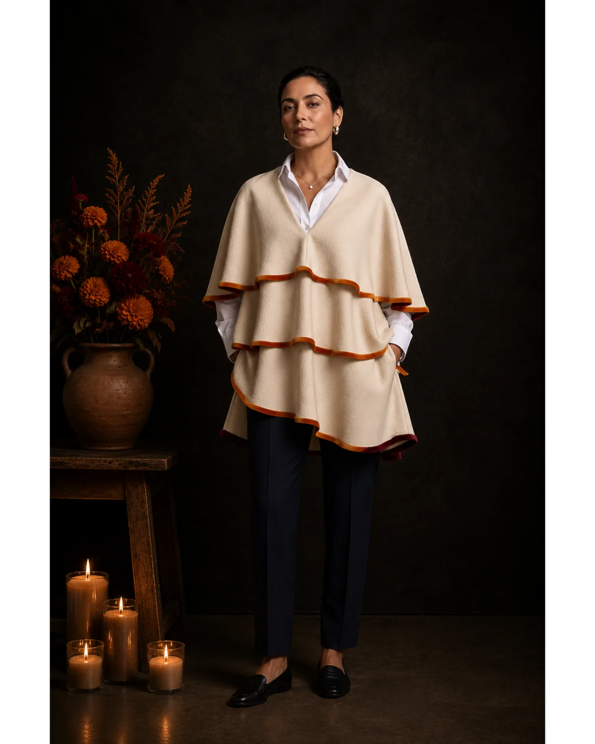 Retrooo Sueter Poncho Camino de Flores · Edición Prototipo