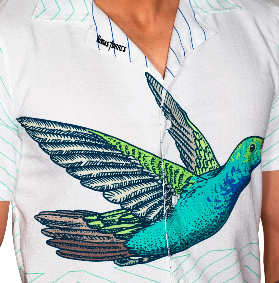 Retroooclothes Camisa Camisa Hawaiana Colibrí México - Edición Lafayette Premium | Andrés & Arthur Balitskiy