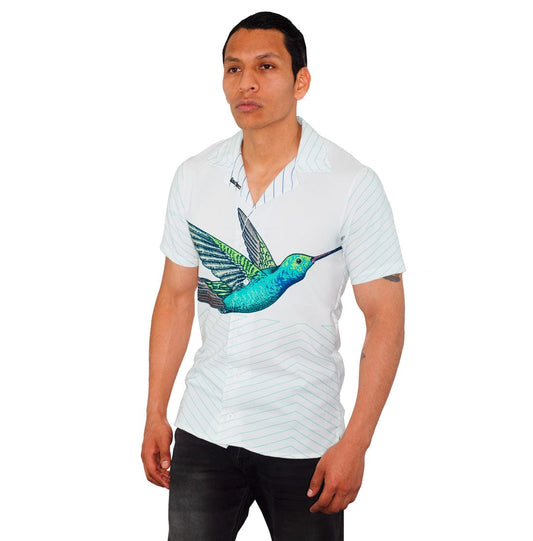 Retroooclothes Camisa Camisa Hawaiana Colibrí México - Edición Lafayette Premium | Andrés & Arthur Balitskiy