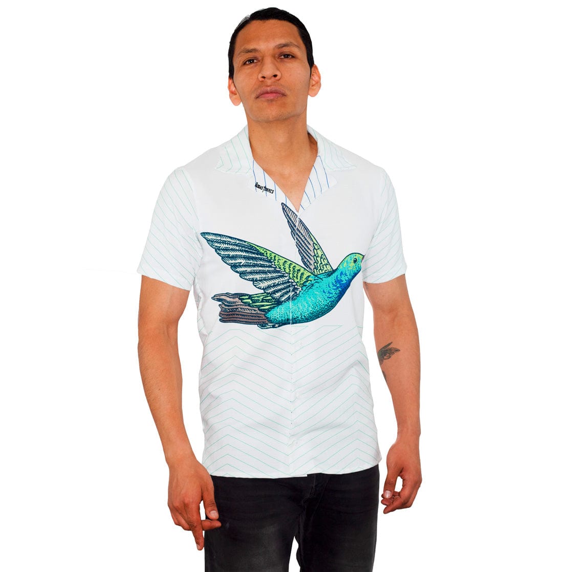 Retroooclothes Camisa Camisa Hawaiana Colibrí México - Edición Lafayette Premium | Andrés & Arthur Balitskiy
