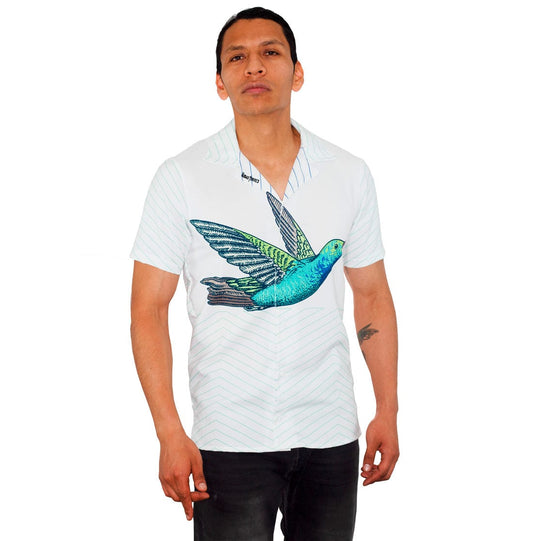 Retroooclothes Camisa Camisa Hawaiana Colibrí México - Edición Lafayette Premium | Andrés & Arthur Balitskiy