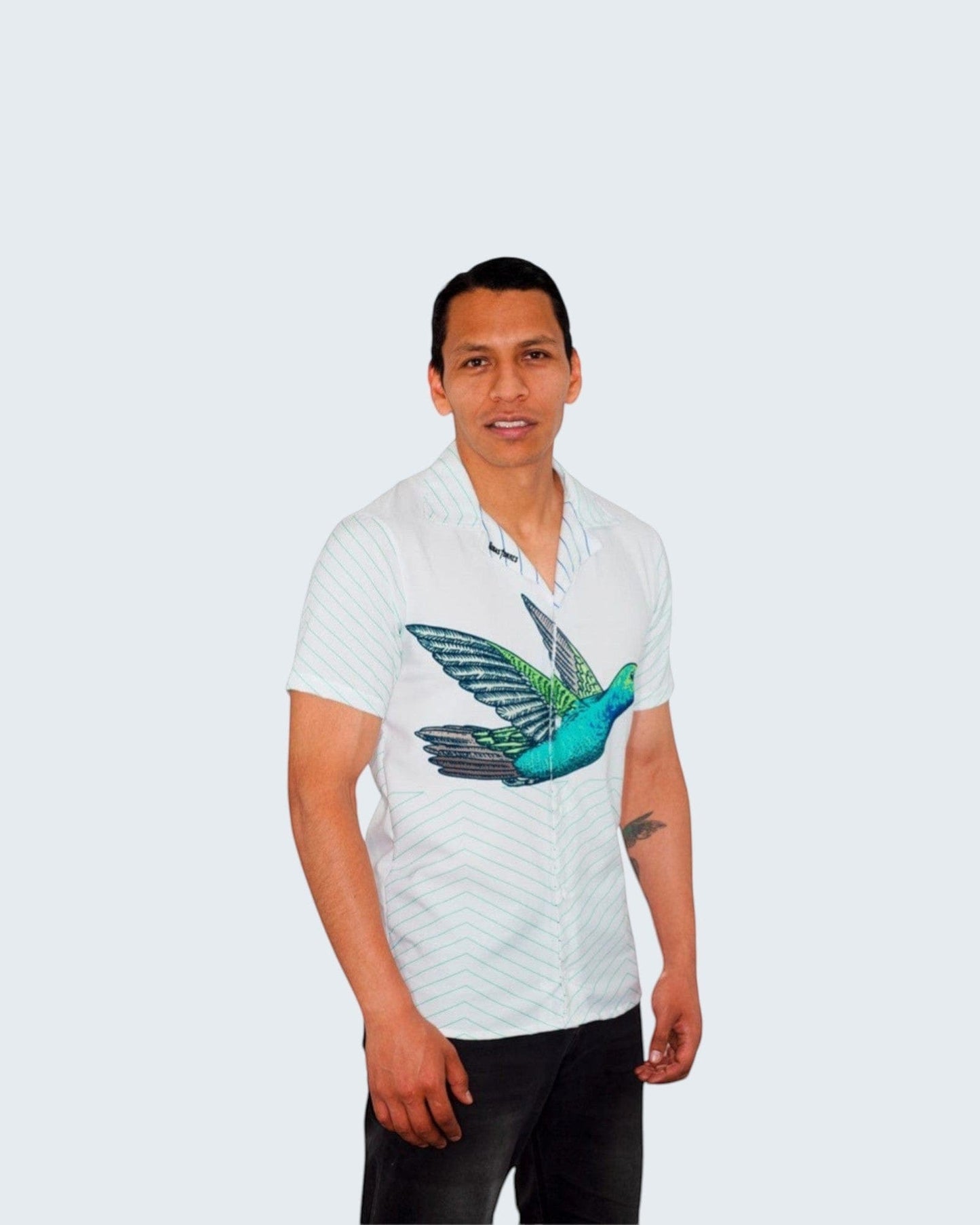 Retroooclothes Camisa Camisa Hawaiana Colibrí México - Edición Lafayette Premium | Andrés & Arthur Balitskiy