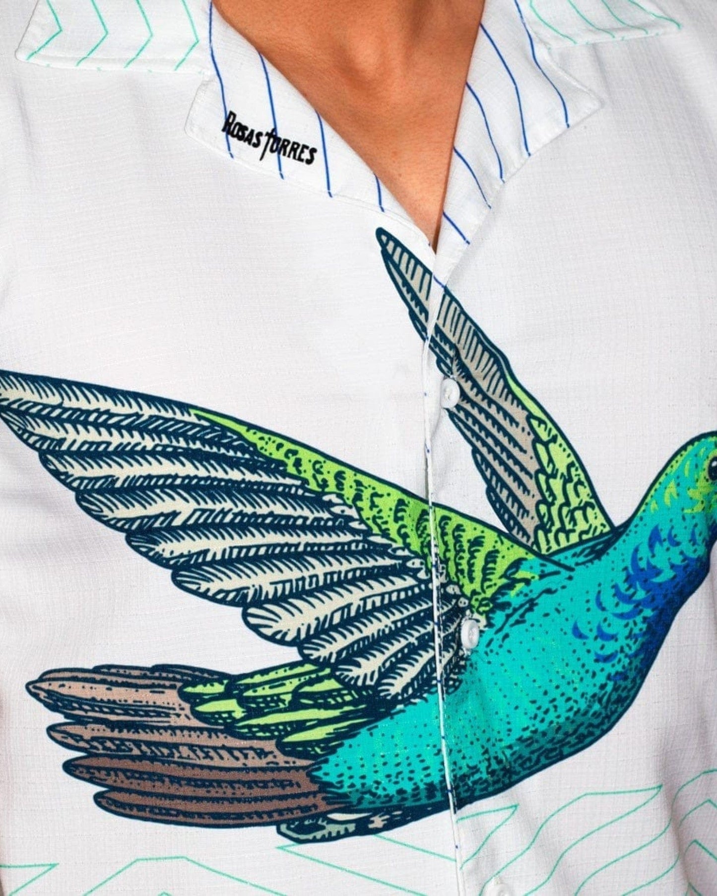 Retroooclothes Camisa Camisa Hawaiana Colibrí México - Edición Lafayette Premium | Andrés & Arthur Balitskiy