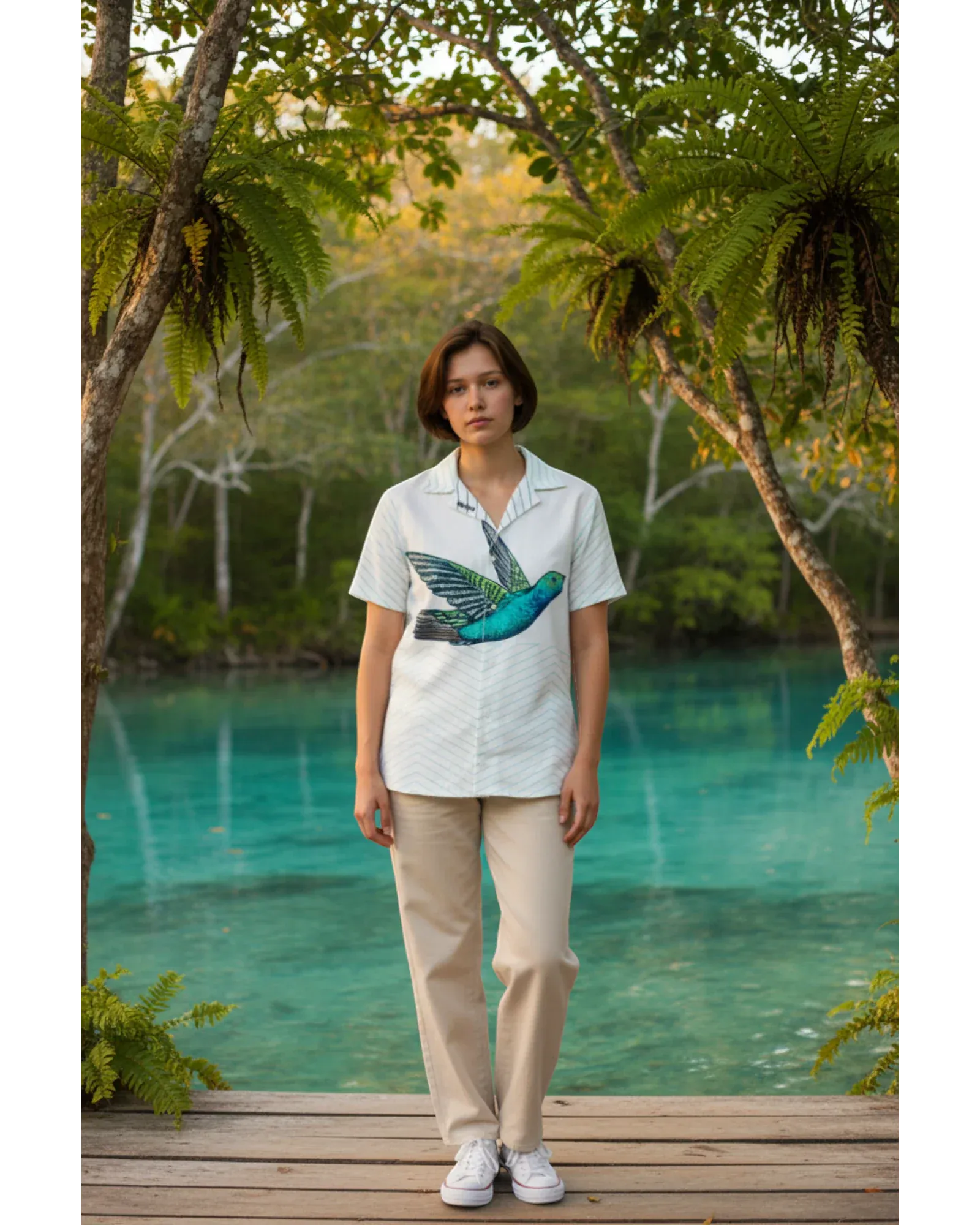 Retroooclothes Camisa Camisa Hawaiana Colibrí México - Edición Lafayette Premium | Andrés & Arthur Balitskiy