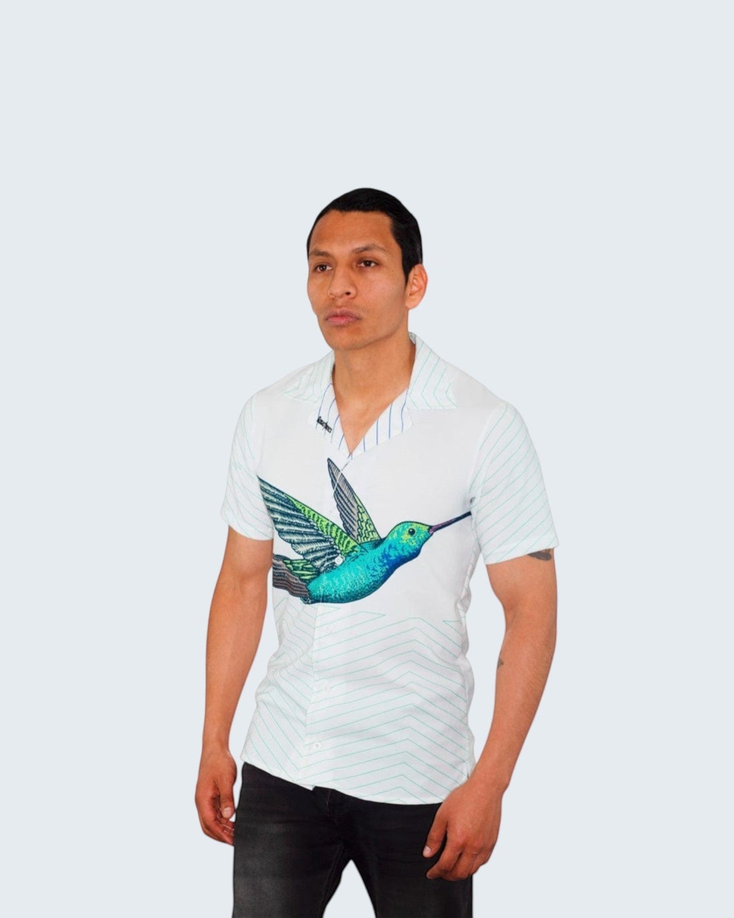 Retroooclothes Camisa Camisa Hawaiana Colibrí México - Edición Lafayette Premium | Andrés & Arthur Balitskiy