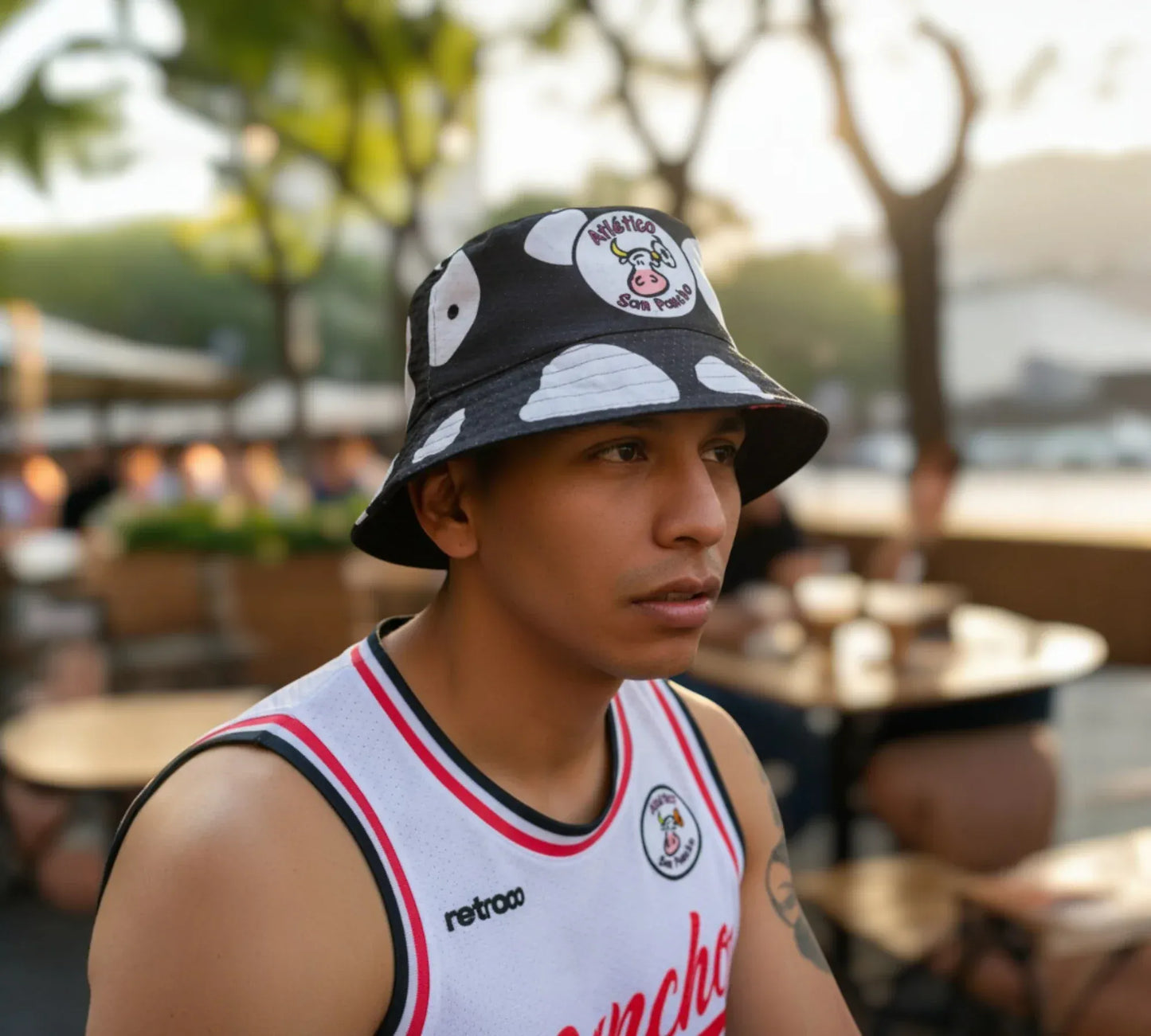 Retroooclothes Gorro Única (adultos) Bucket Hat San Pancho - Para Sol Urbano | Amuleto Vaquita