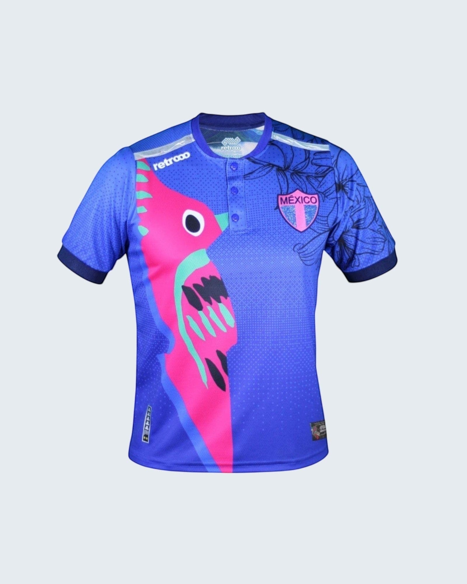 Retroooclothes Jersey Azul Bebé talla única 12 meses Jersey Retrooo México Colibrí Art