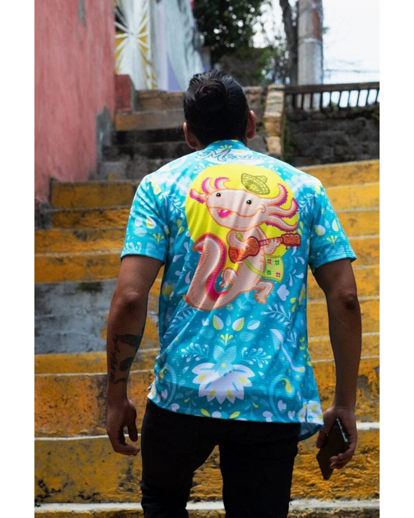 Retroooclothes Jersey Camisa Hawaiana Ajolote - Edición Ajolotízate | Mitología Azteca Viva