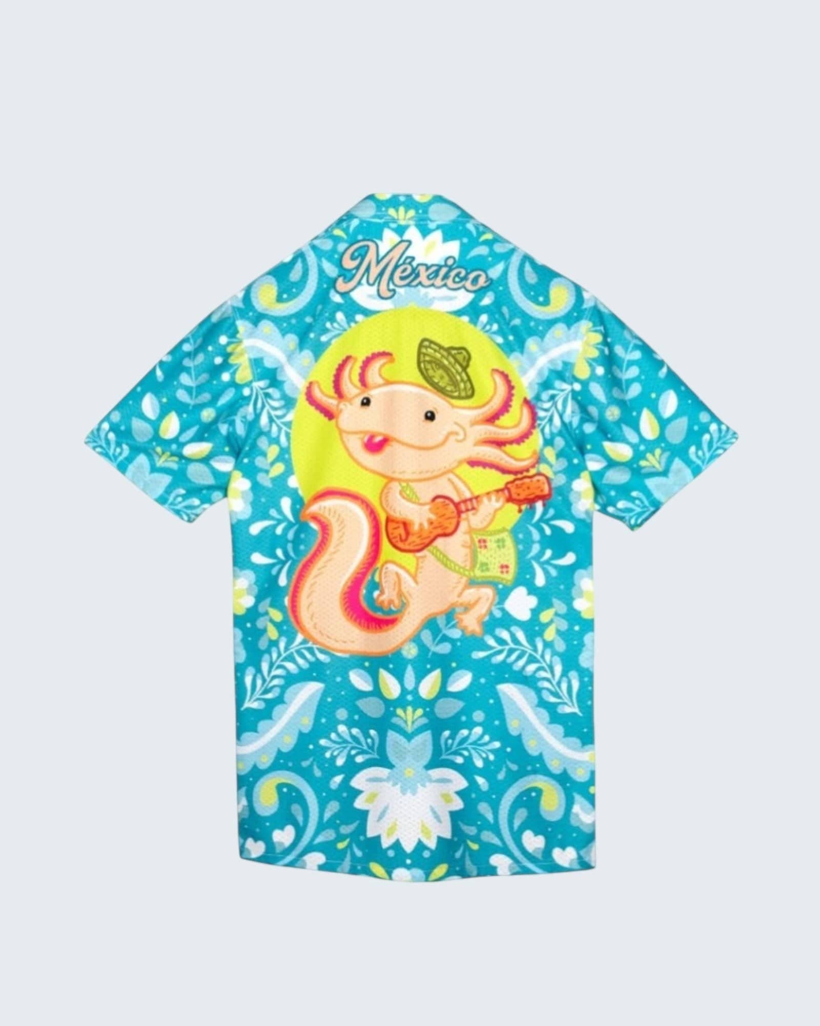 Retroooclothes Jersey Camisa Hawaiana Ajolote - Edición Ajolotízate | Mitología Azteca Viva